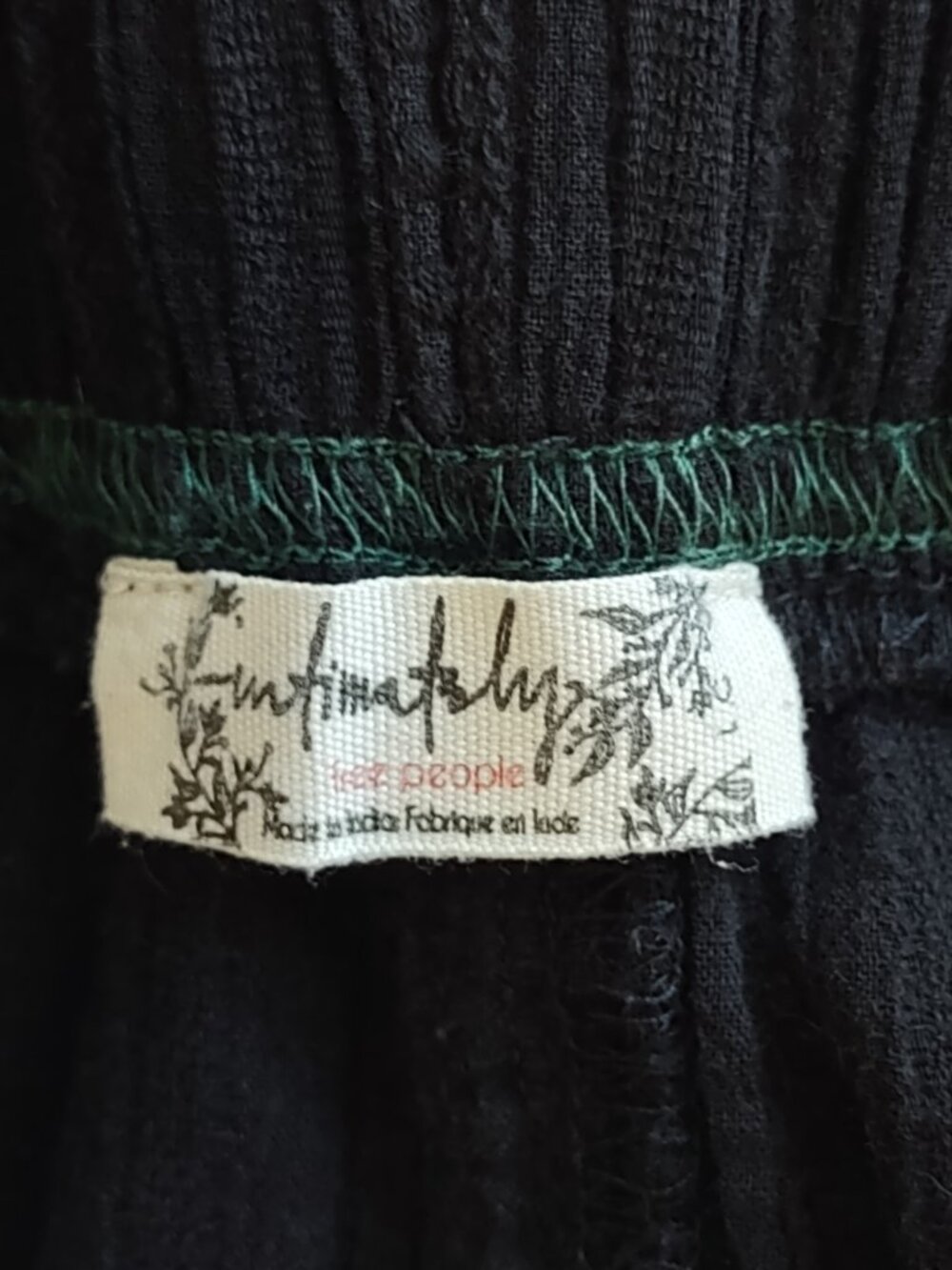 Free People Intimately Black Harem Pants Size Large Wide Leg Pleated Details - Picture 4 of 9